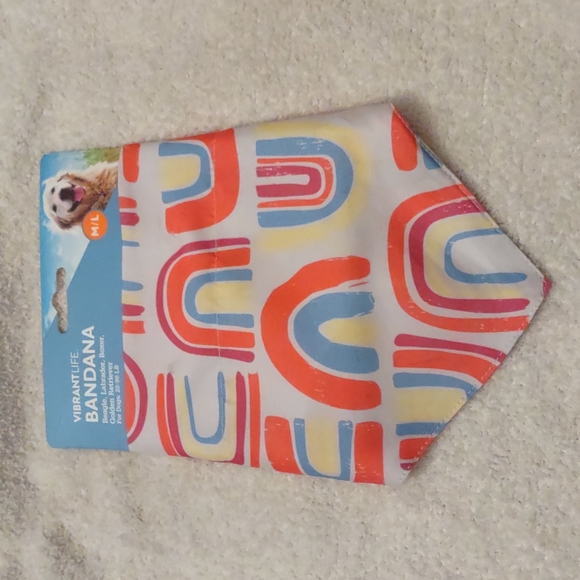 New vibrant life pet bandana size m/l